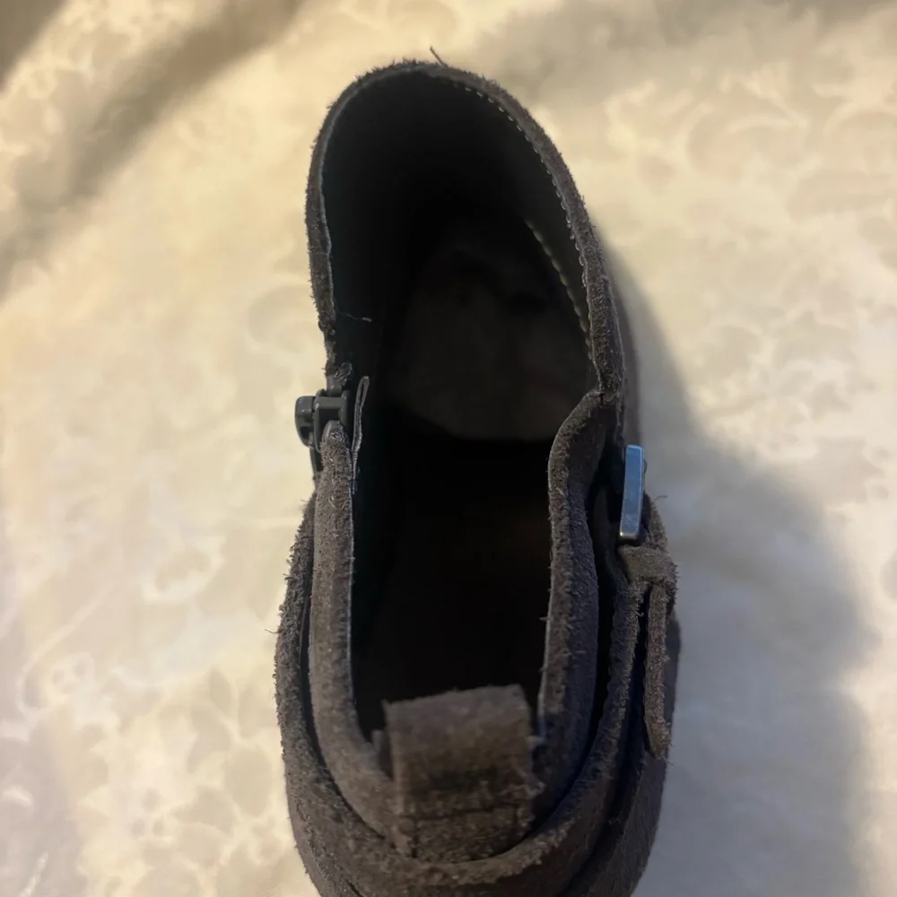 Sonoma Goods for Life Sonya Gray Suede Ankle Boots, Size 9 Wide